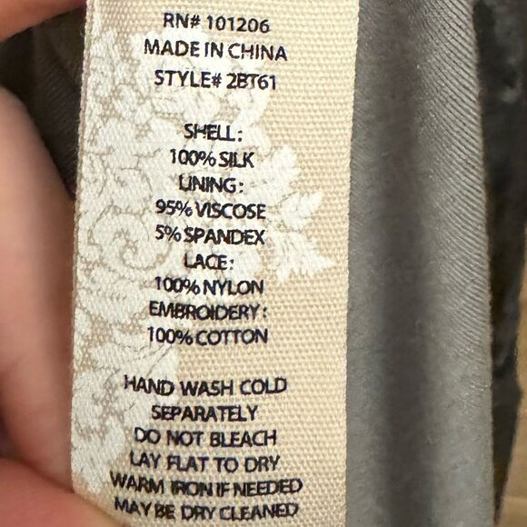 Soft Surroundings Size XSmall 100% Silk Lagenlook Embroidered Dress - Picture 12 of 12